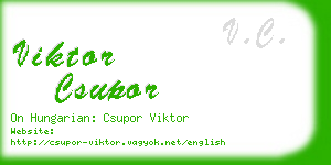 viktor csupor business card